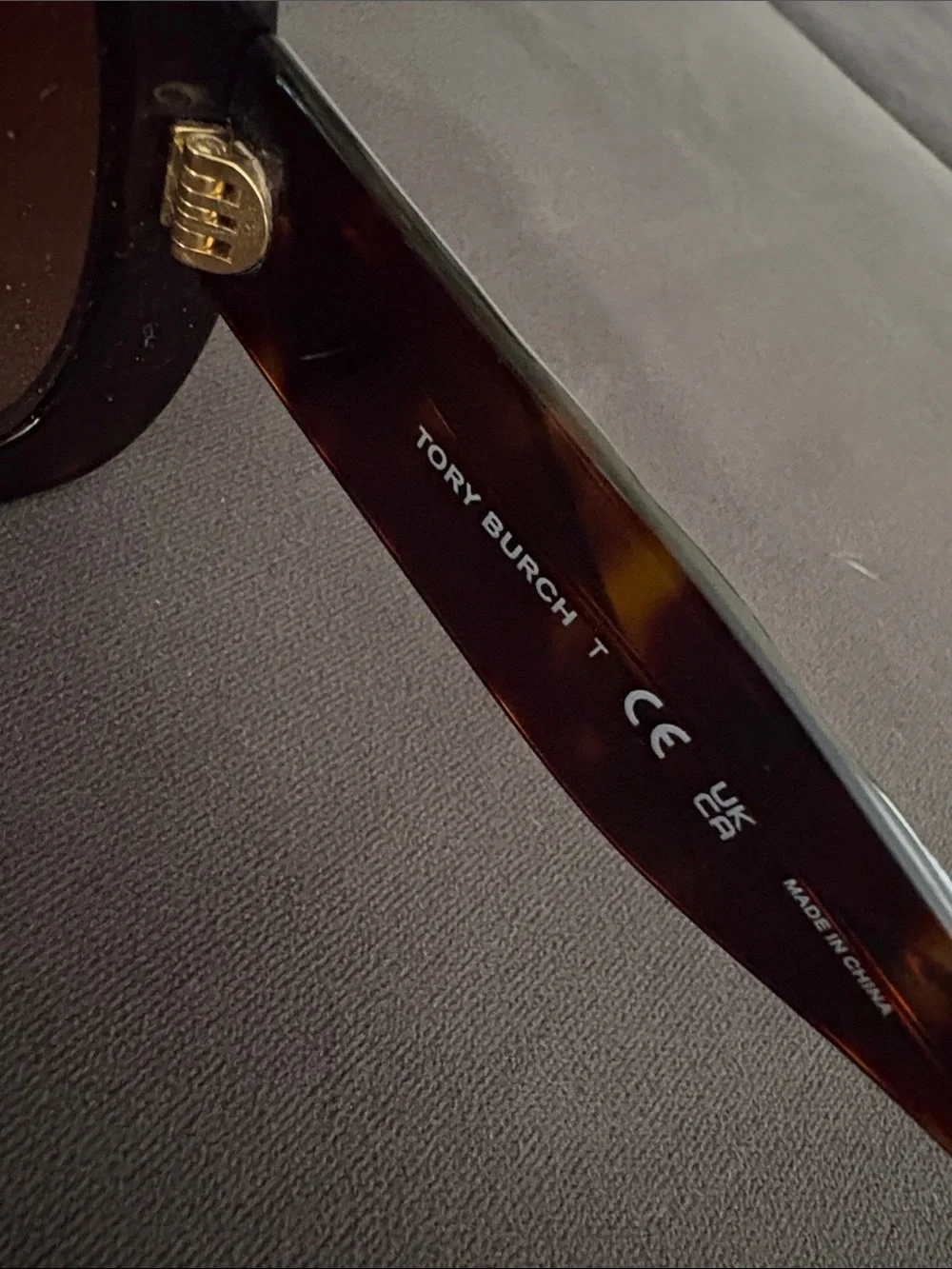 Tory Burch dark tortoise square butterfly Sunglasses polarized
